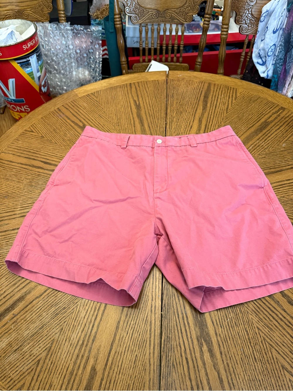 Vineyard Vines Pink Flat-Front Cotton Shorts
